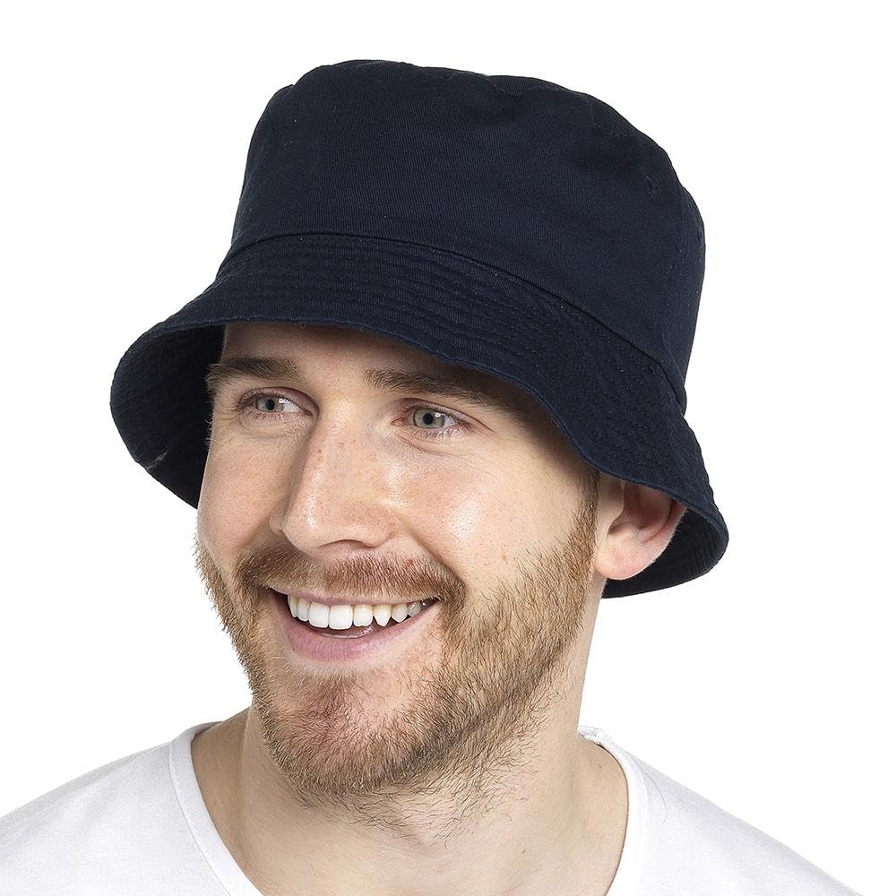 A2z Men's Navy Bucket Hat Summer Foldable - Bucket Hats Az4817 M/L