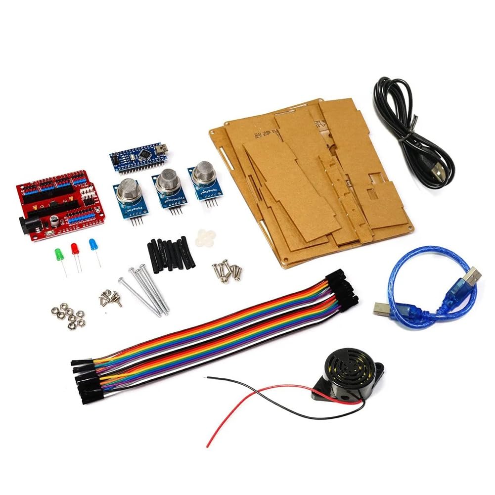Jnchdghwa As Shown Combustible Gas Monitoring Sensor Module Gas Leak Detection Diy Electronic Kit Development Board With Shell
