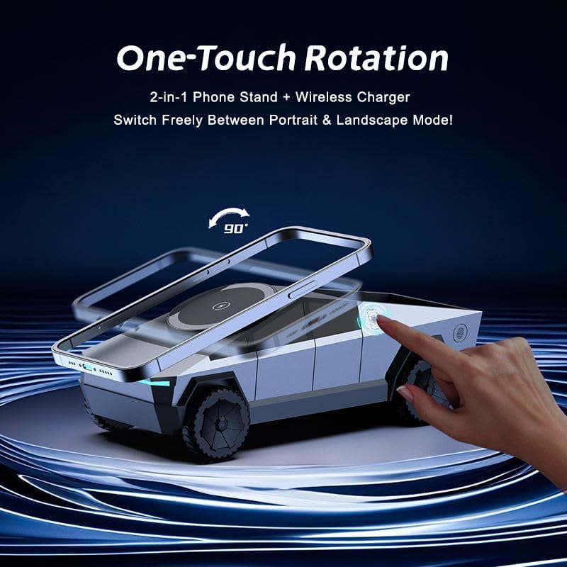 Image of Smars CyberDock 3-in-1 Wireless Charging Station | Fast Wireless Charger for Smartphone| Smartwatch & Earbuds | LED Indicator | Modern Futuristic Design | Space-Saving Charging Dock