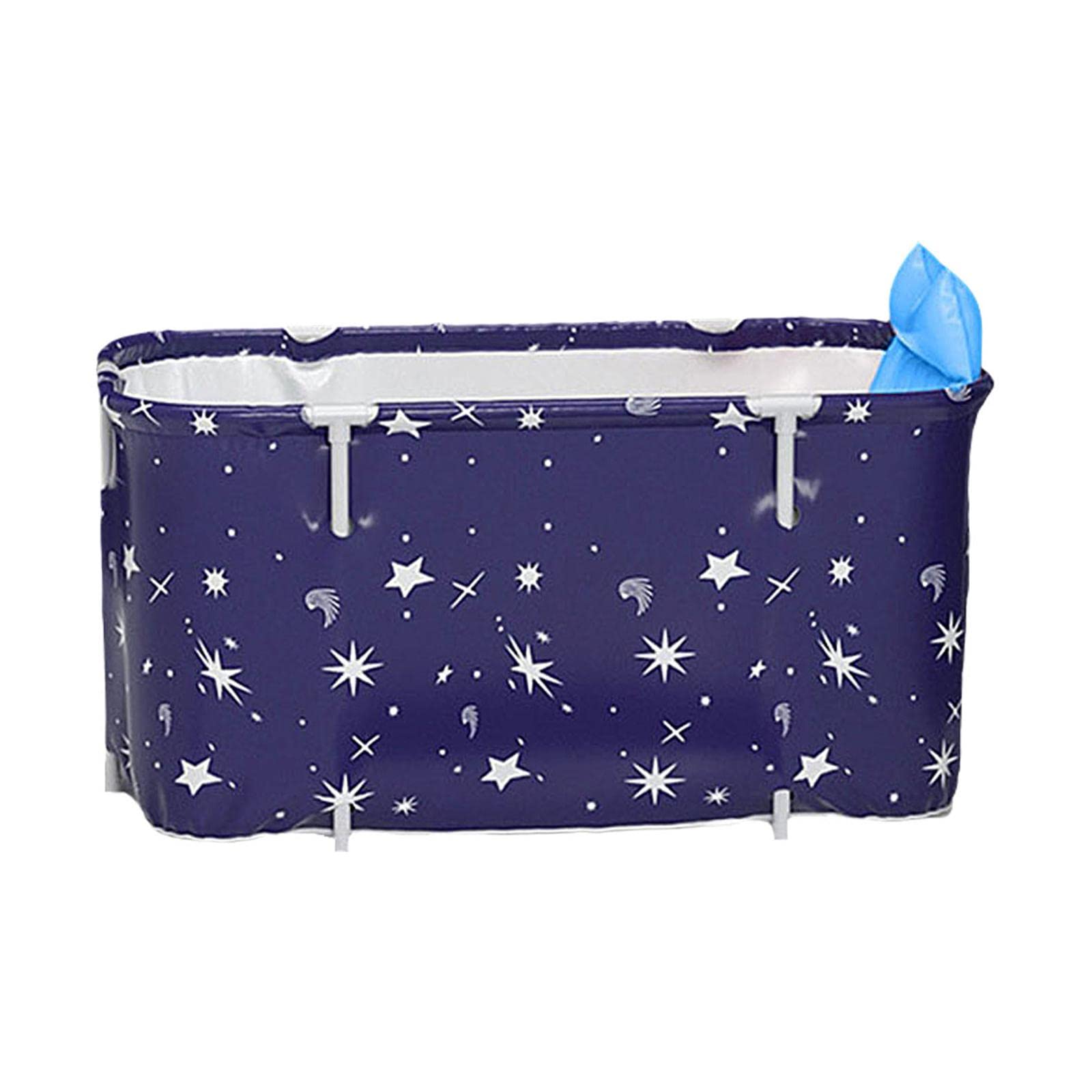 ATORSE® Rectangle Foldable Adults Shower Bathing Tub For Spa Indoor Outdoor Star