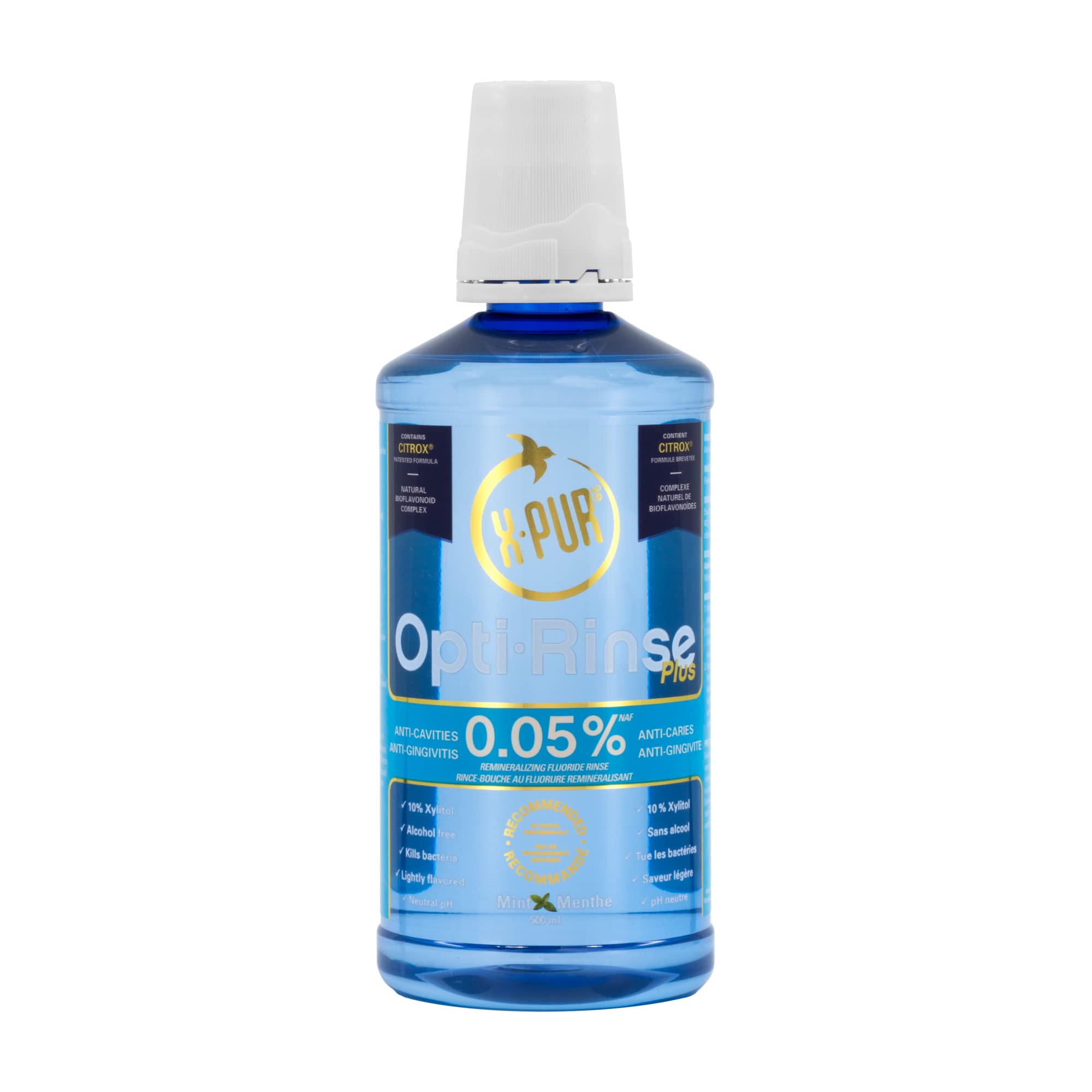 X-PUR Xylitol Mouthwash - 0.05% Opti-Rinse Plus With Citrox