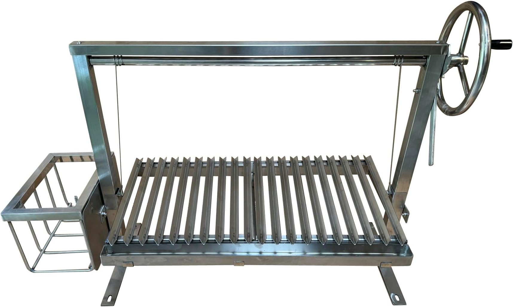 Argentinian Asado Charcoal BBQ Grill for Brick Outdoor DIY Kitchen (91cm With Ember Maker)