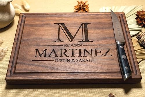 Miniatura 8 de Tabla de cortar personalizada, boda, aniversario, regalo de inauguración de la casa, la mejor idea de regalo para parejas, recién casados, fabricada