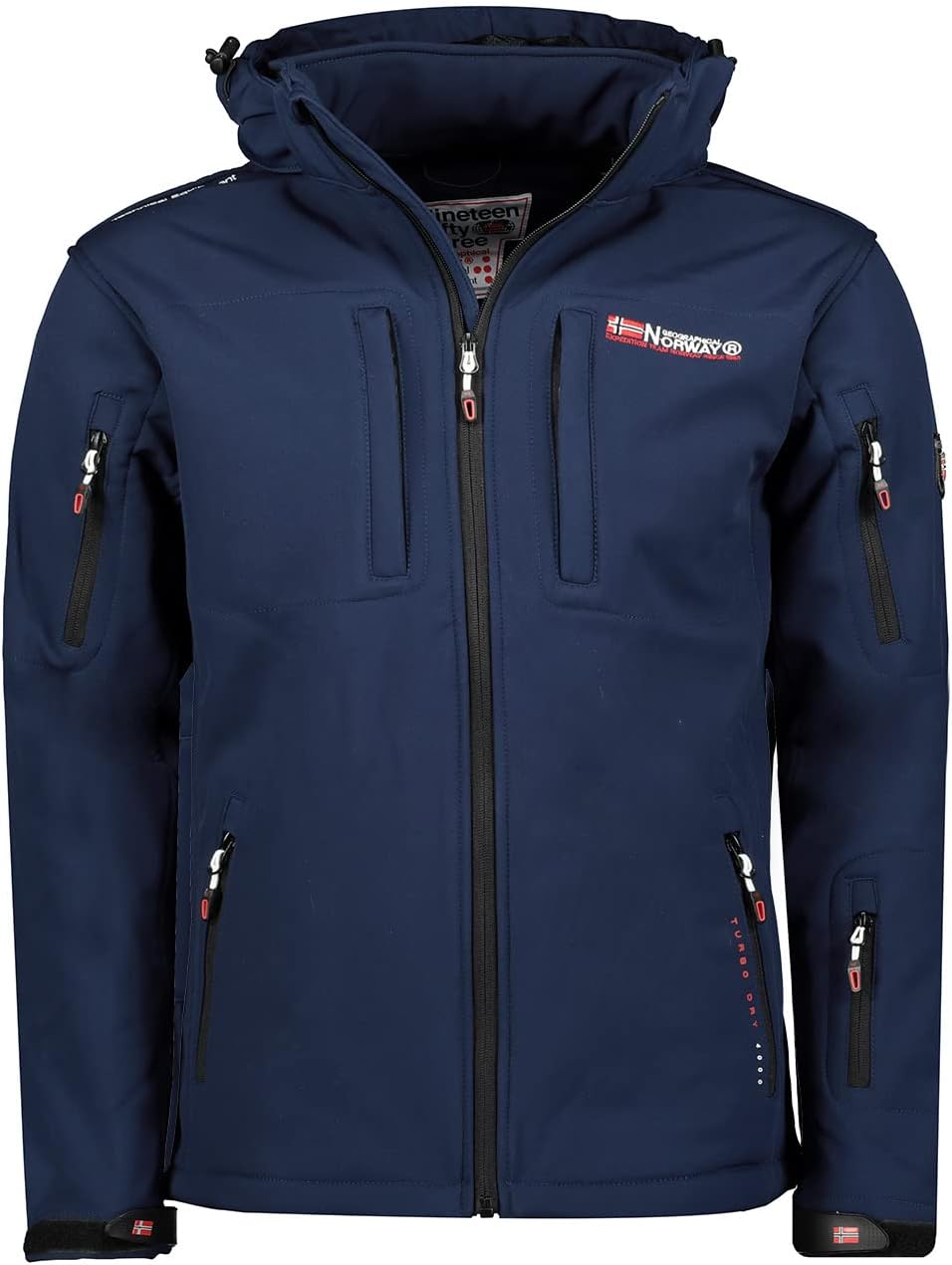 Geographical Norway Chaqueta Softshell de Hombre Funcional Exterior Capucha