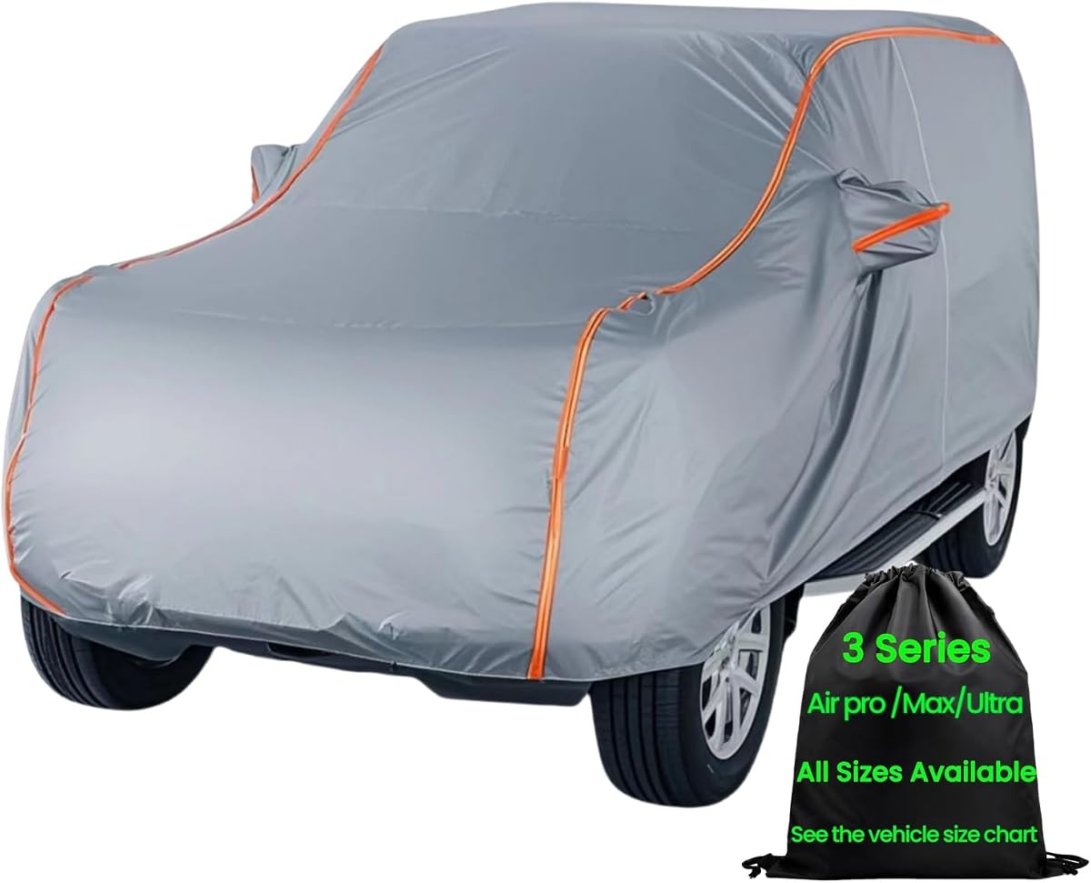 SUV Car Cover Waterproof All Weather, Winter Cover Universal Fit Ford Explorer, Toyota Highlander, Kia Telluride, Hyundai Palisade, Honda Pilot, Dodge Durango, GMC Acadia etc191 to 200''