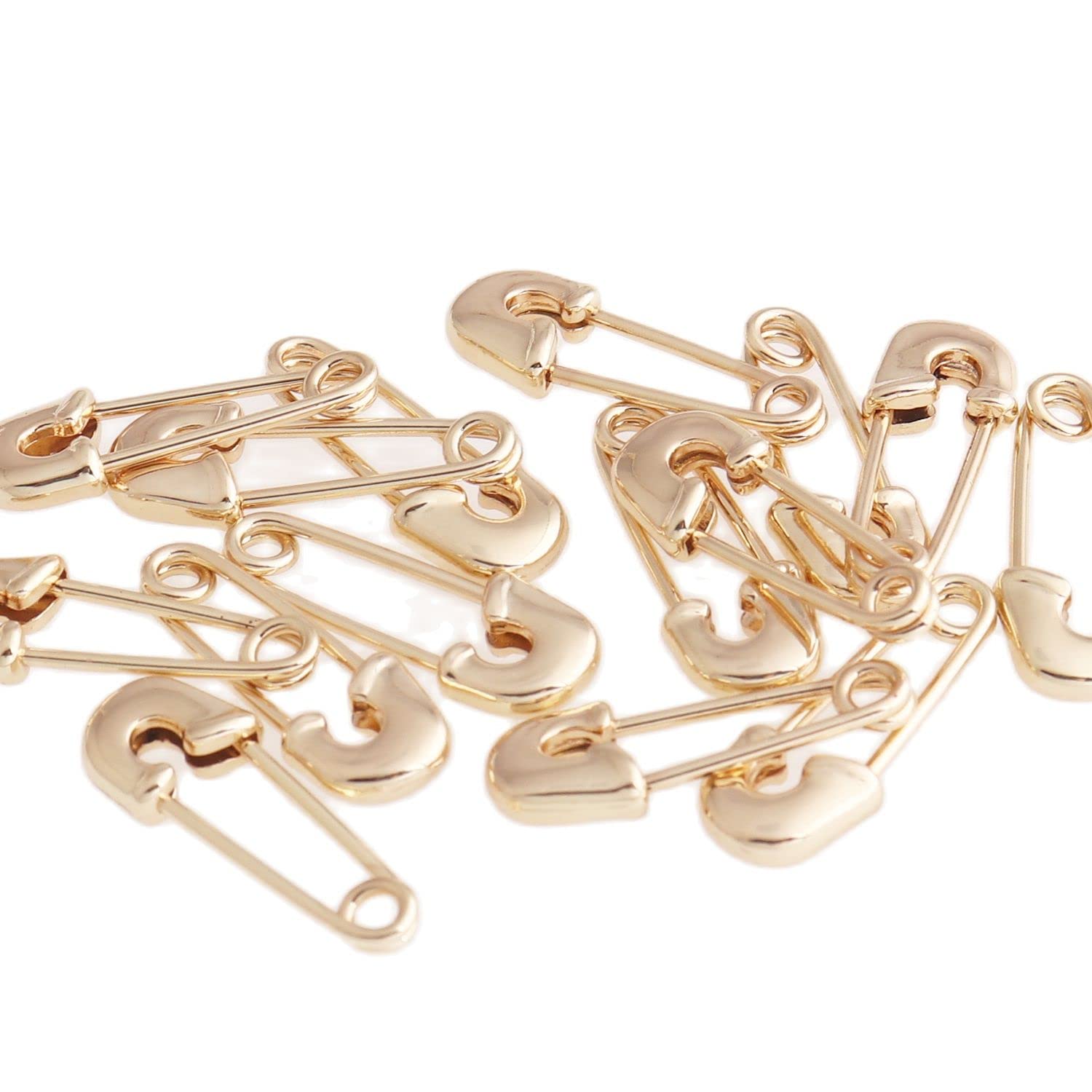 Sicherheitsnadeln, 20/50 Stück 21 mm hellgoldene Sicherheitsnadeln, Mini-Kupfer-Schalnadeln, Broschennadeln, Strick-Kreuznadeln for Nähen