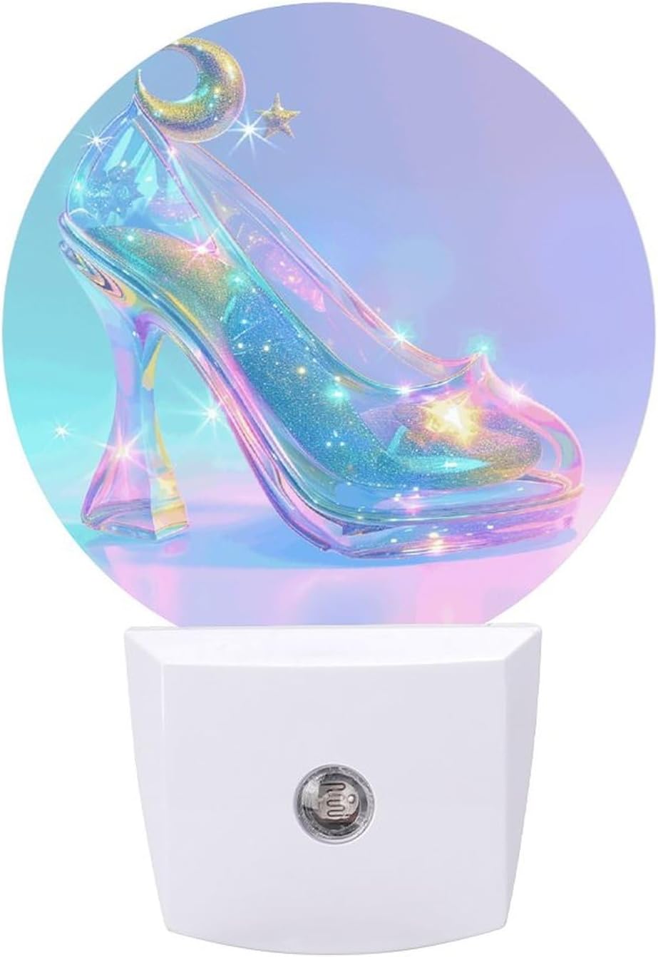 Star Glass Slippers Plug-in LED Nightlight Wall Night Light