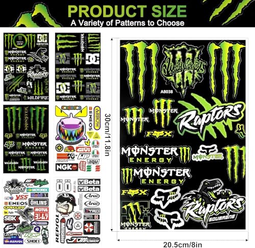 Sticker Motorrad Wasserfeste für Fahrrad Helm: 7-teilig Aufkleber Auto, Aufkleber Selbst Gestalten Farbbeständig, Autoaufkleber Personalisiert für Motorräder,Skateboard,Auto,Rollerhelm
