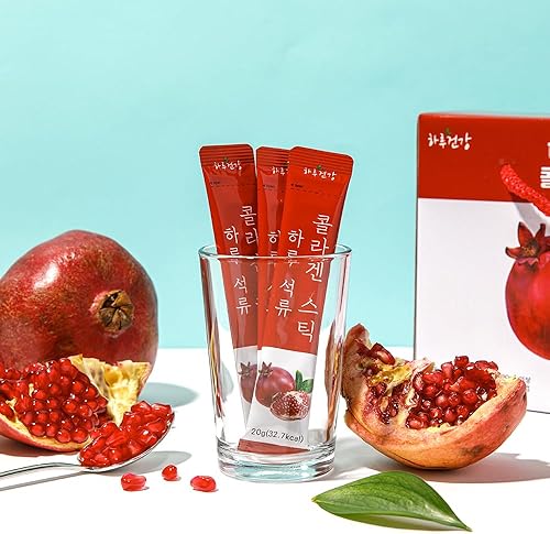 Miniatura 7 de Palitos de gelatina de colágeno de granada 0.7oz 0.71 oz × 30 palillos de colágeno de pescado saludable