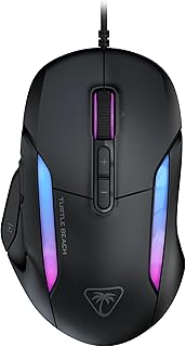 Turtle Beach Kone II – Ratón ergonómico RGB para Juegos, Sensor óptico de 26 K dpi, interruptores ópticos de 100 m de Vida de Clic, 23 entradas Personalizables, Rueda de Desplazamiento 4D,