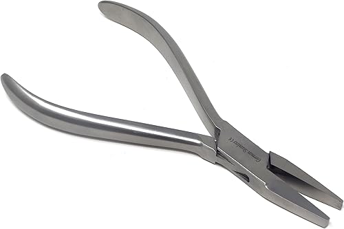 Miniatura 9 de Alicates de doblado de alambre de ortodoncia de acero inoxidable alemán prémium (alicates de punta plana)