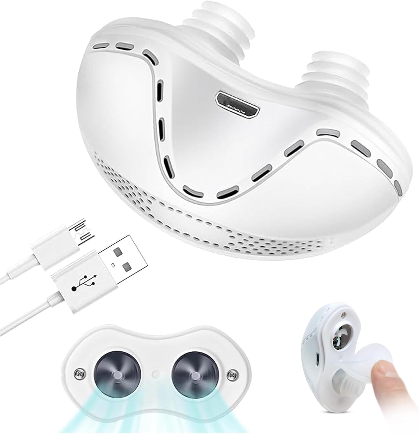 Anti Snoring Devices, Snoring Solution, Adjustable & Breathable, Effective Snoring Prevention for Men and Women, Upgraded Variable Speed Mini Anti Snoring (B6)