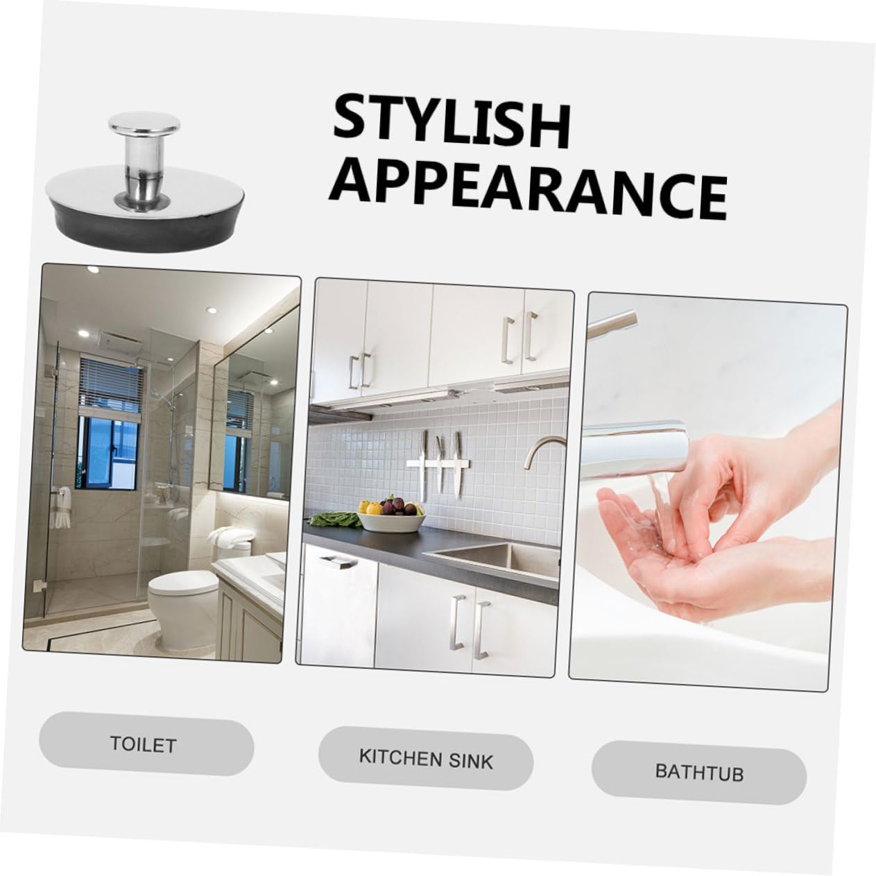 Gadpiparty 16pezzi Tappi Per Lavabo Acciaio Inossidabile Tappi Per Scarico Per Bagno Facili Da Installare e Resistente Agli Odori