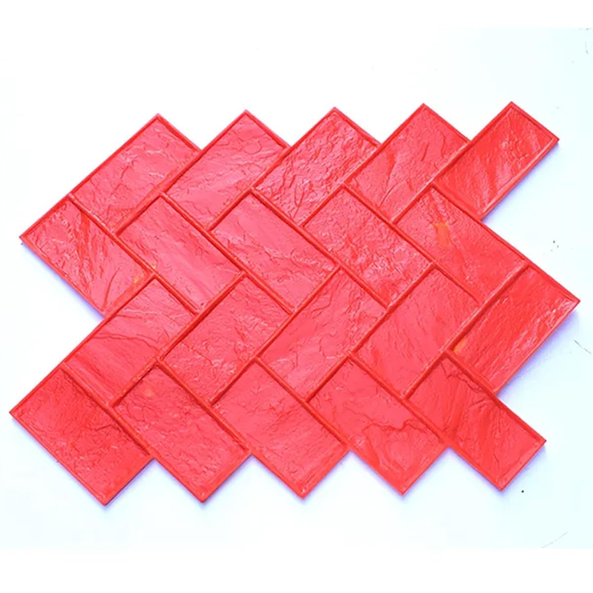 Concrete Floor Stamping Mold, Herringbone Brick Shaped Cement Textured Stone Slab Pad Concrete Mold