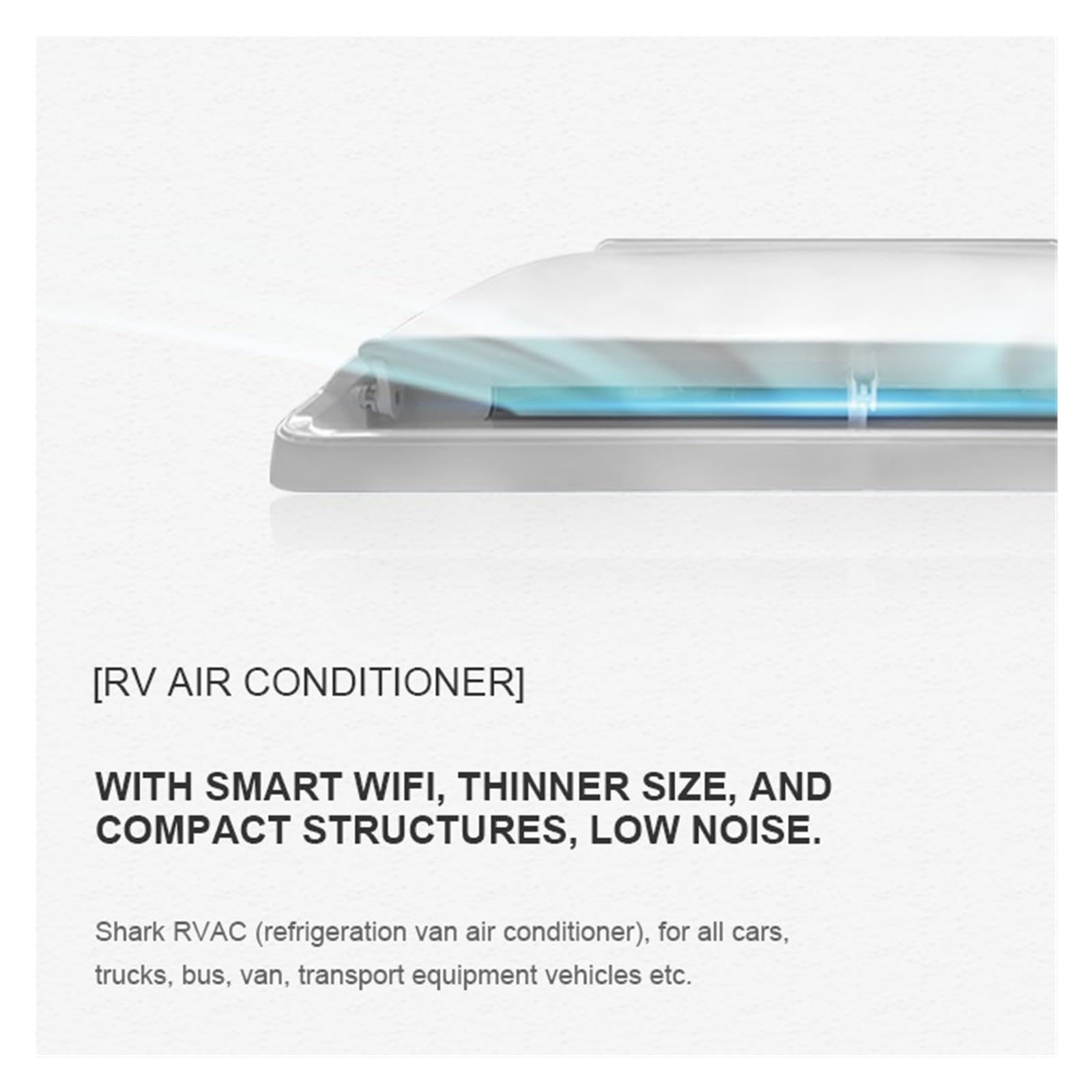 Enfriador De Aire Eléctrico Montado En El Techo, Ventilador CA, Acondicionado For Coche, Caravana, RV, Camión, 12V, 24V Enfriamiento Rápido Funcionamiento Suave(24v)
