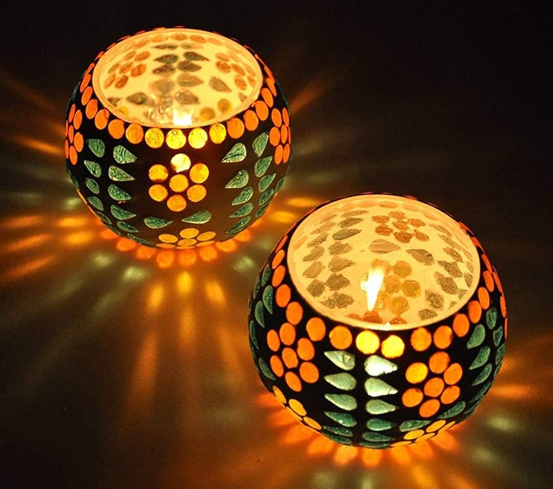 Mahganya Mosaic Tealight Holders - Home Decor -1