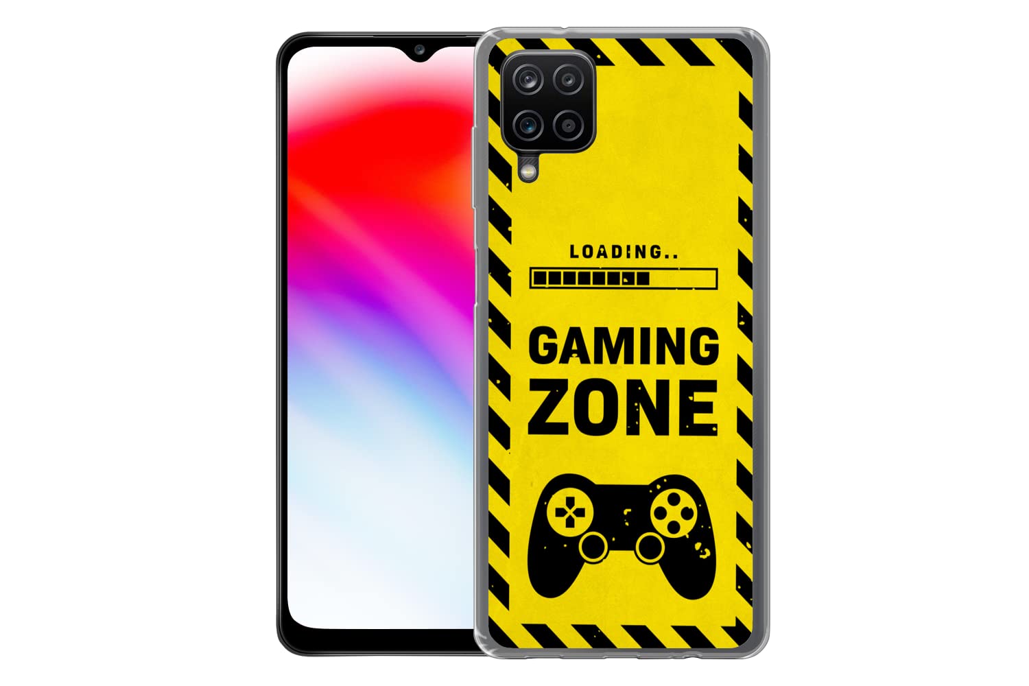 Funda para Samsung Galaxy A12 - Juego - Citas - Mando - Zona de Juego - Juego - Funda de Silicona/Funda Blanda para teléfono móvil