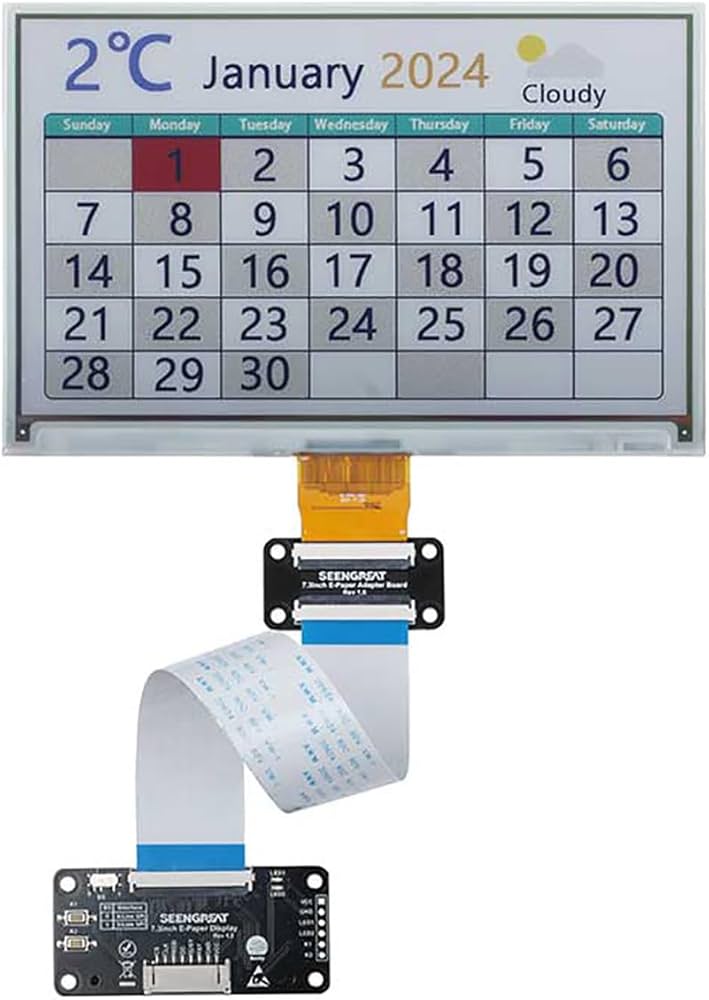 emorinaページ 7.3 Inch 7 Color e-Paper Display for Raspberry Pi/Arduino/STM32