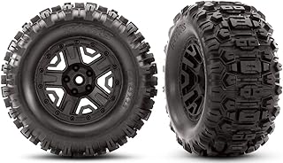Traxxas 6792 Sledgehammer Heavy Duty 2.8 Inch Pre-Assembled Black Wheels for Remote Control Cars, Pair