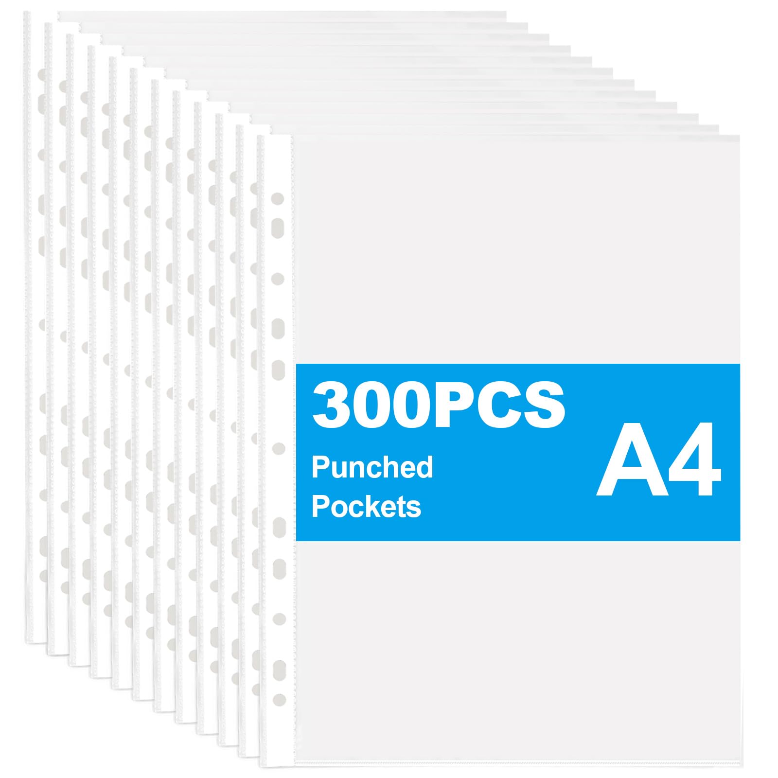 Pochettes transparentes A4 perforées extra fortes pour classer 300 documents - 8