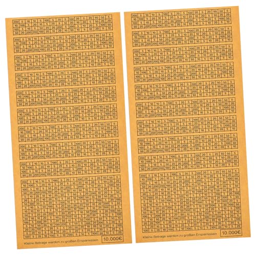 GALPADA 10000 Euro Challenge Saving Jar Stickers DIY Number Stickers for Financial Goals Coin Bank Decorations