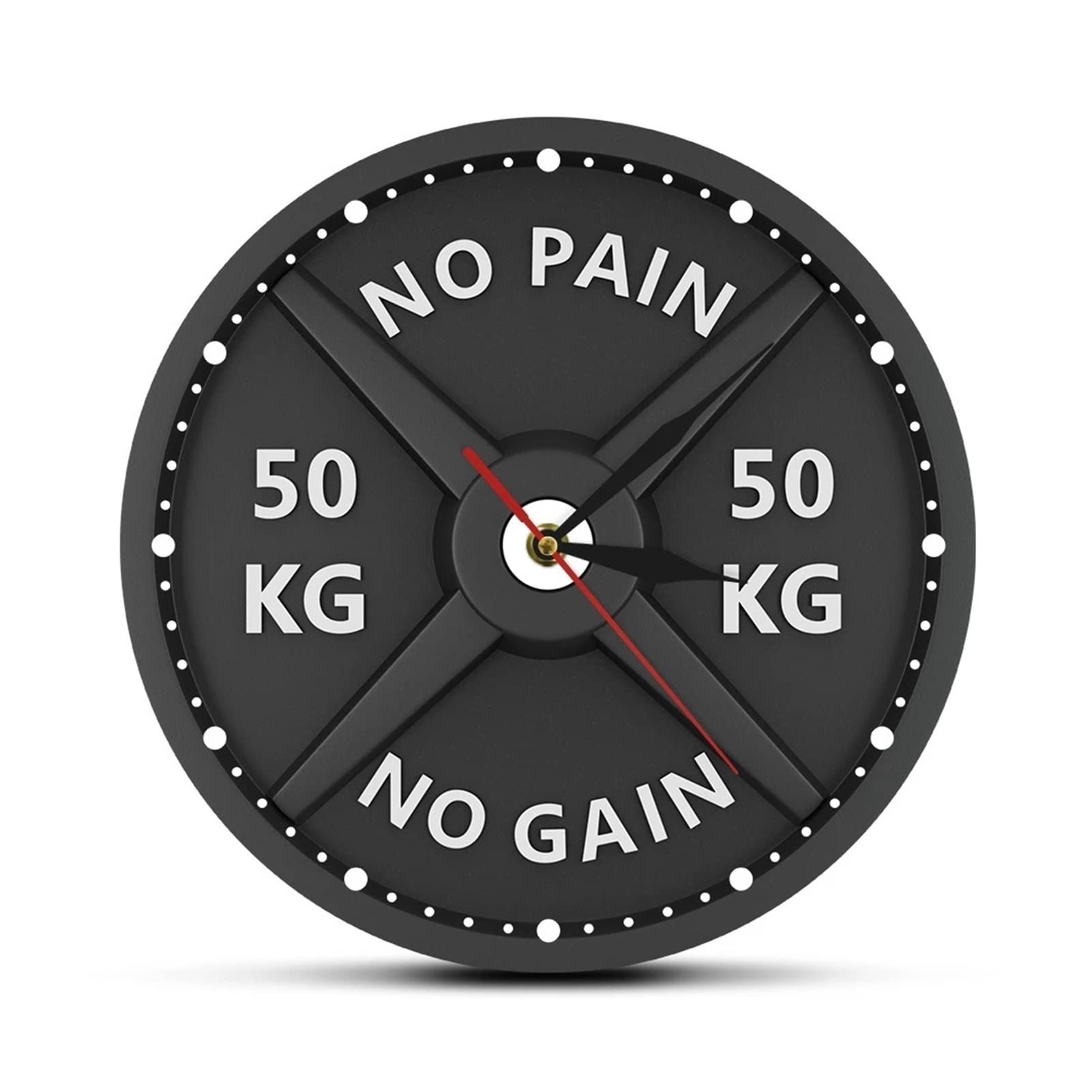 Horloge murale pour salle de sport musculation haltérophilie acrylique silencieuse