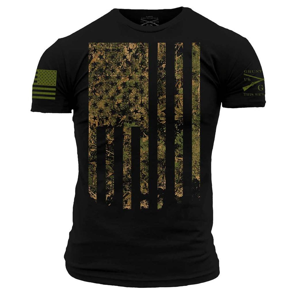 Grunt StyleOutdoors Camo Flag Men's T-Shirt