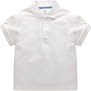 Polo unisex de manga corta para niños y niñas, estilo clásico, liso, básico, informal, para verano, ropa deportiva