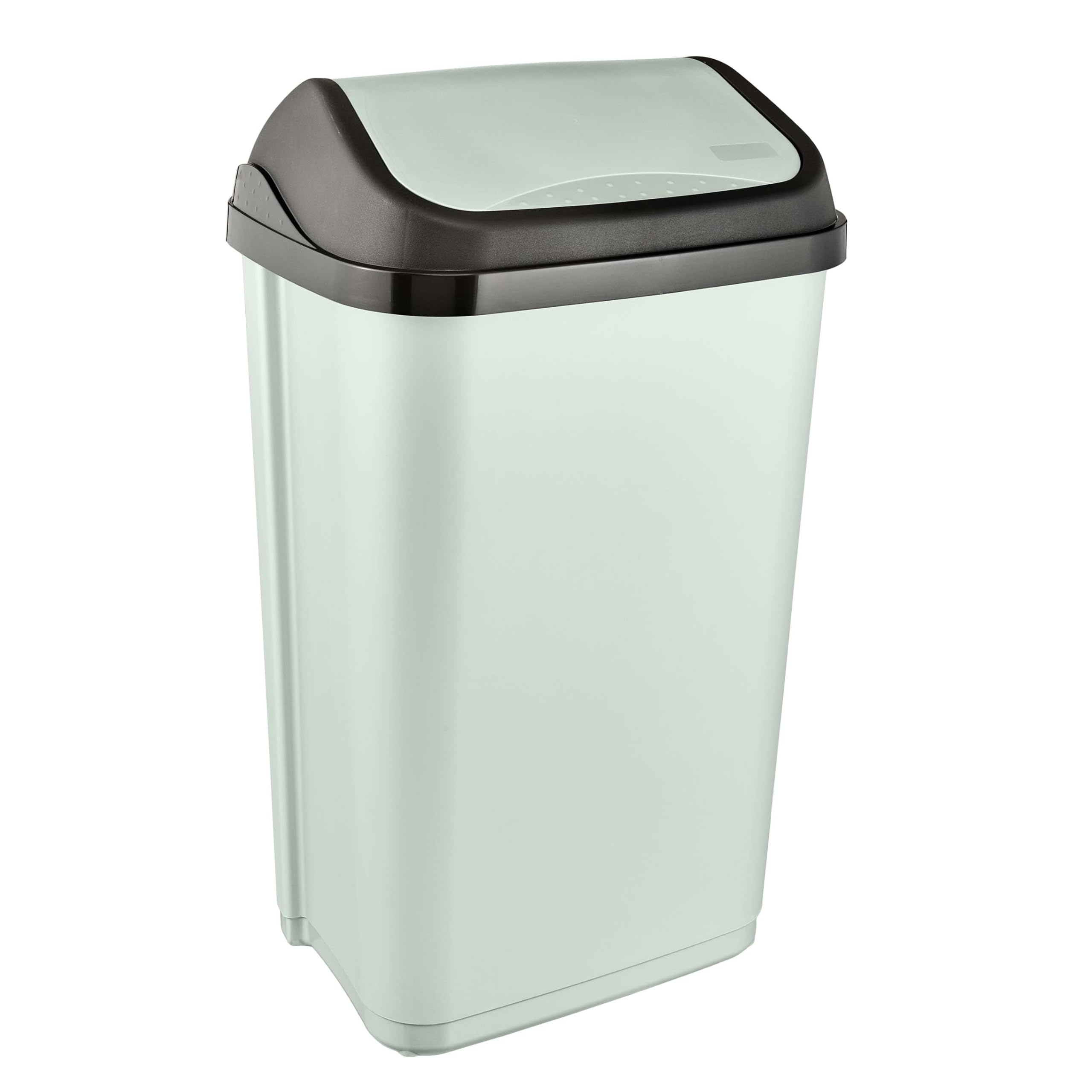 keeeper swantje Mülleimer, Schwingdeckel, 50 l, Soft Green