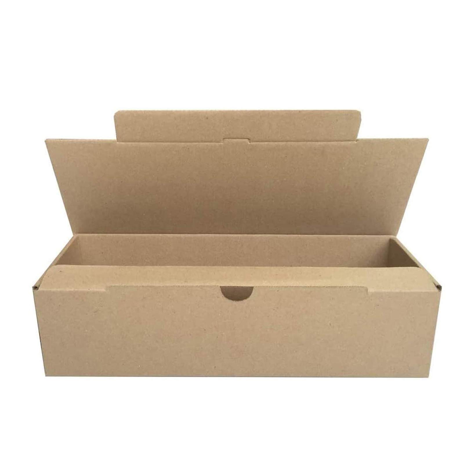 Pack de 50 Cajas de Cartón Automontables 31 x 11 x 8,5 cm Para Envíos y Mudanzas Color Marrón y Microcanal Fabricadas en España