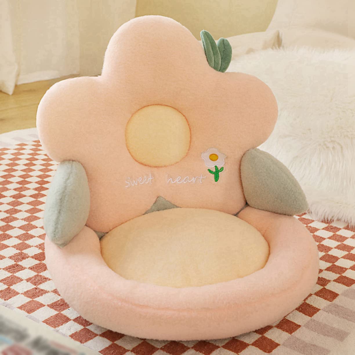 Amazon.co.jp: mongdodo 花型 背もたれクッション 可愛い 花形