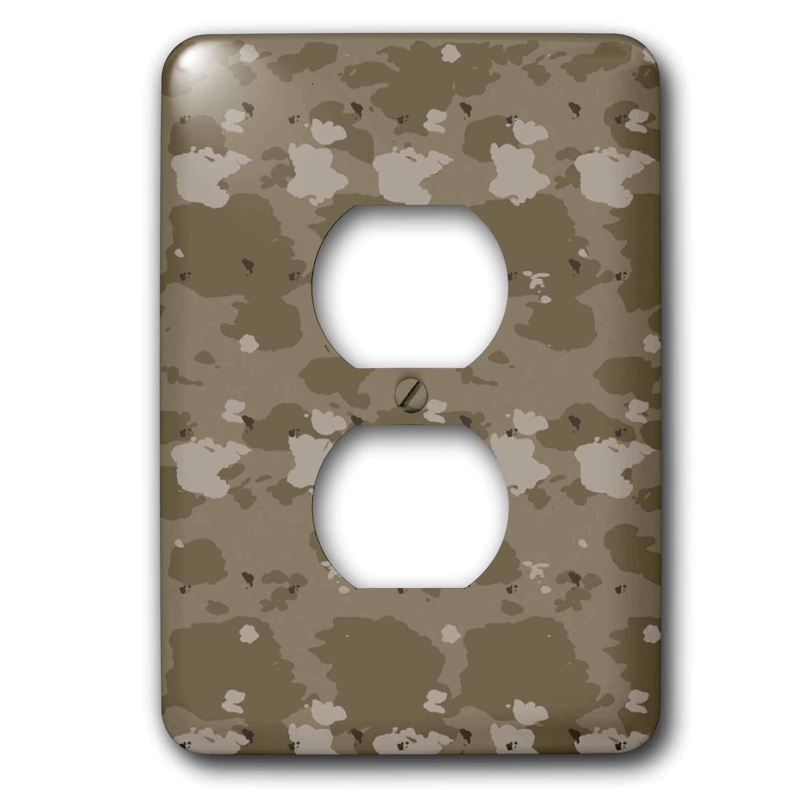 Plaque double prise camouflage désert militaire États-Unis 3dRose