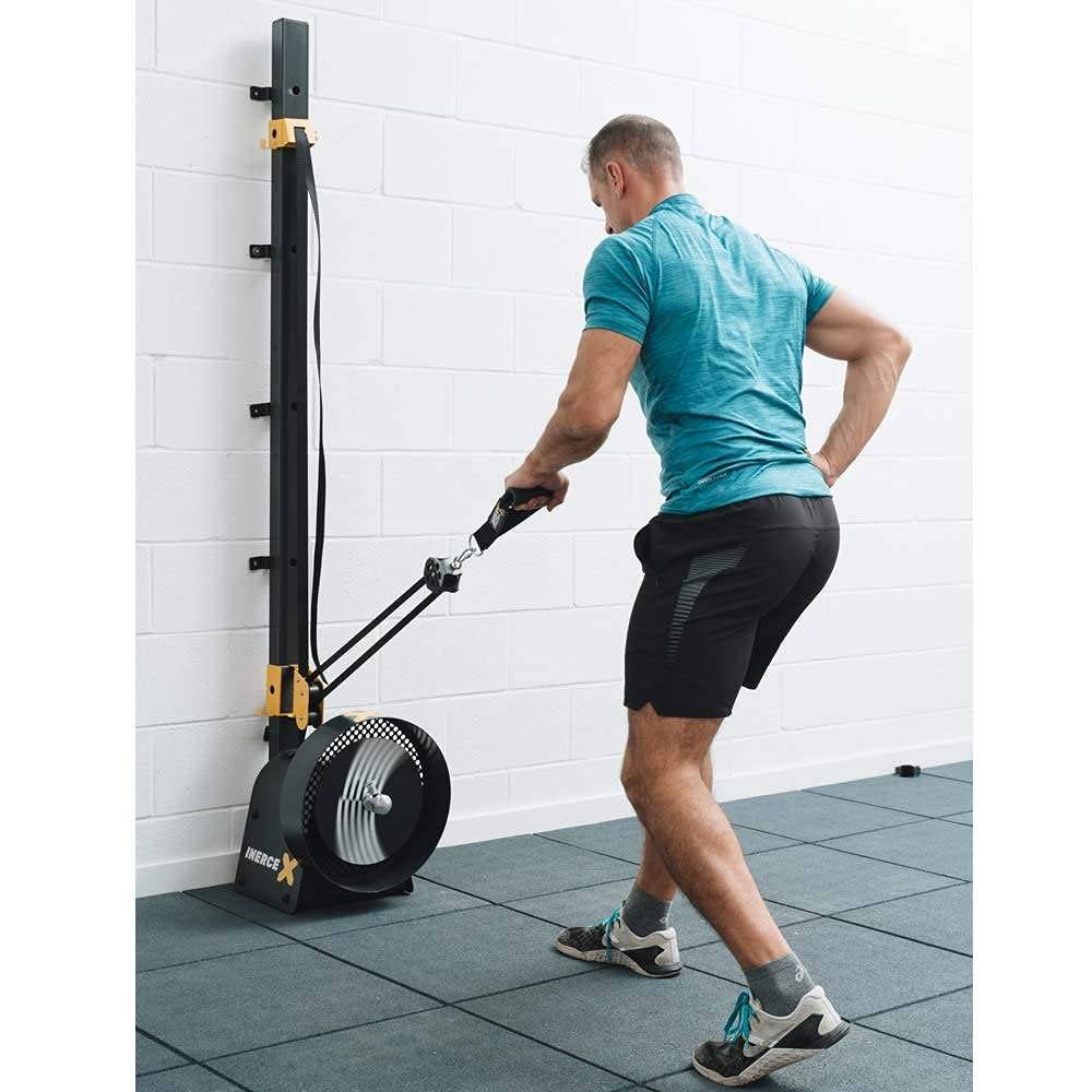 InerceX Wall Pulley - Maszyna inercyjna, trening na kołach zamachowych, 3 koła zamachowe o różnym oporze, maszyna do treningu funkcjonalnego z kołami, rehabilitacja urazów, tonizacja, akcesoria