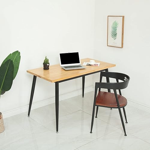 Miniatura 6 de HEONITURE - Marco de escritorio moderno de 28 pulgadas, patas de mesa de metal industrial con ventosas, base de escritorio para mármol, vidrio,