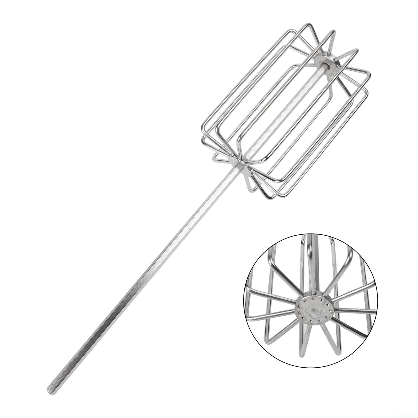 Mezclador de cebo de tierra de acero inoxidable de 11 cuchillas para pesca de carpas con mezcla eficiente y distribución de aroma