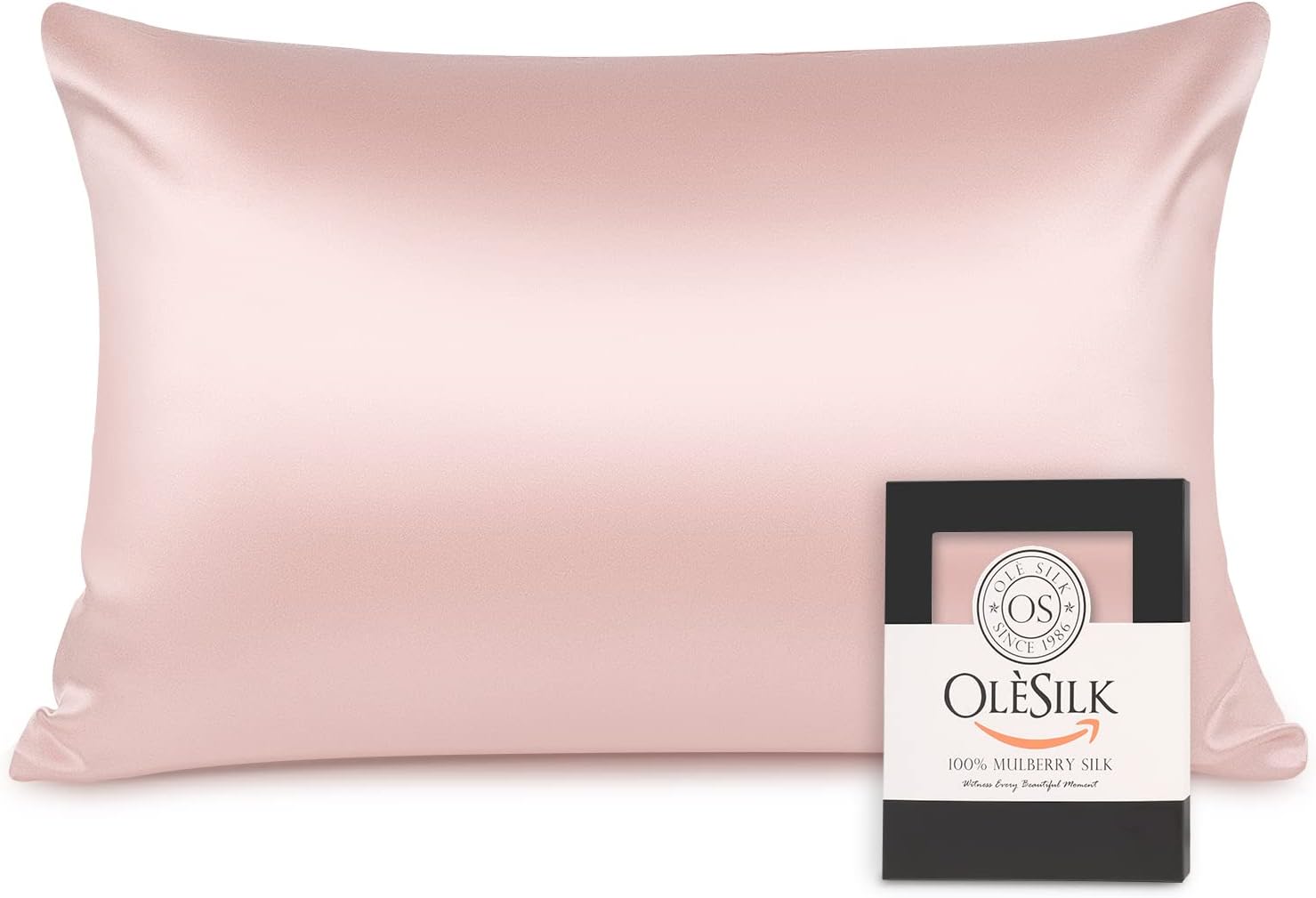 OLESILK 100 Silk Pillowcase for Hair and Skin, Both Sides 16 Momme