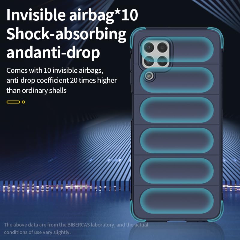 Coque Samsung A22 4G Asuwish silicone bleu avec protège-écran