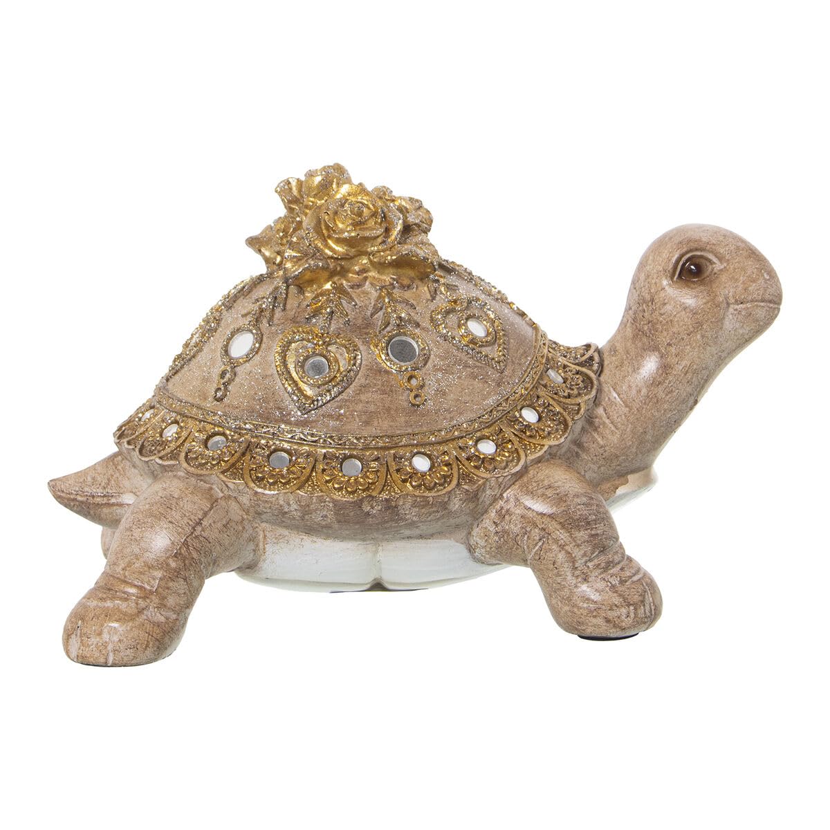 Alexandra House Living Decorative Figurine Brown Gold Acrylic Plastic Melamine Turtle