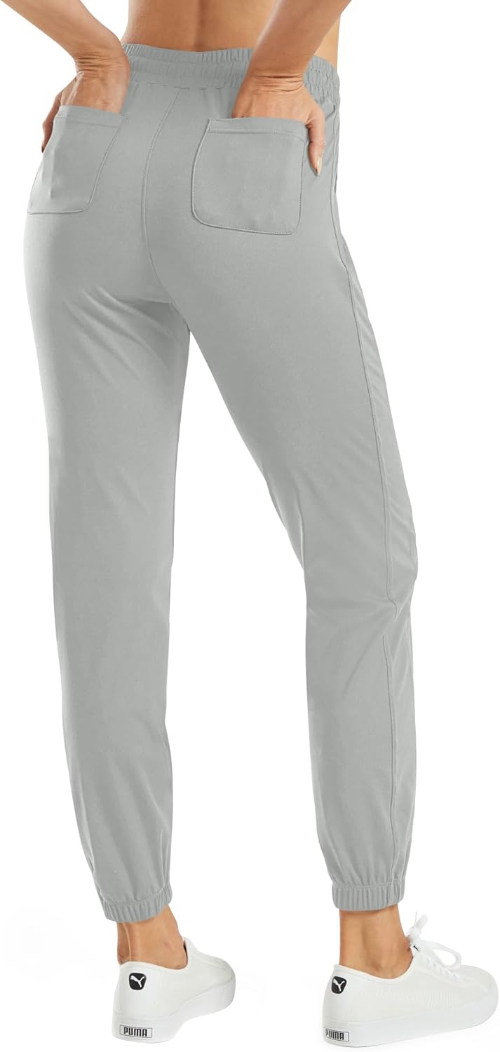 G4Free Jogger Scrubs for Women with Pockets Drawstrings Golf Athletic Pants Cinch Bottom Sweatpants Petite/Regular/Tall