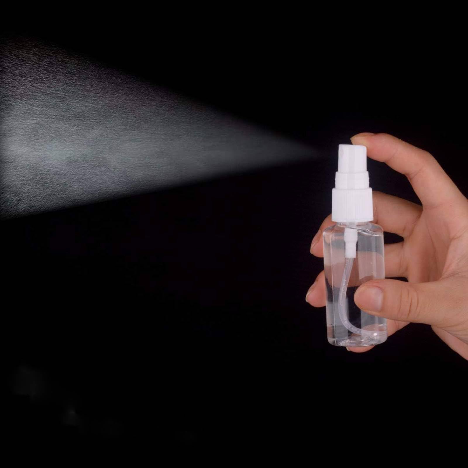Flaconi Spray 4 Pezzi 50ml, Flacone Spray Vuoto, Mini Ricaricabile Bottiglia Spray, Flacone Spray Vuoto, Plastica Trasparente Flacone Spray, per Viaggi e Uscite (50ml * 4pcs)