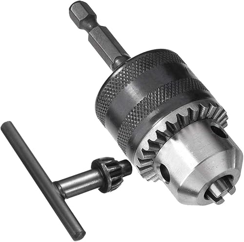 Mesee Adaptador de portabrocas de capacidad de 0.059-0.512 in, convertidor de cambio rápido con vástago hexagonal de 14 pulgadas, montaje 12-20UNF