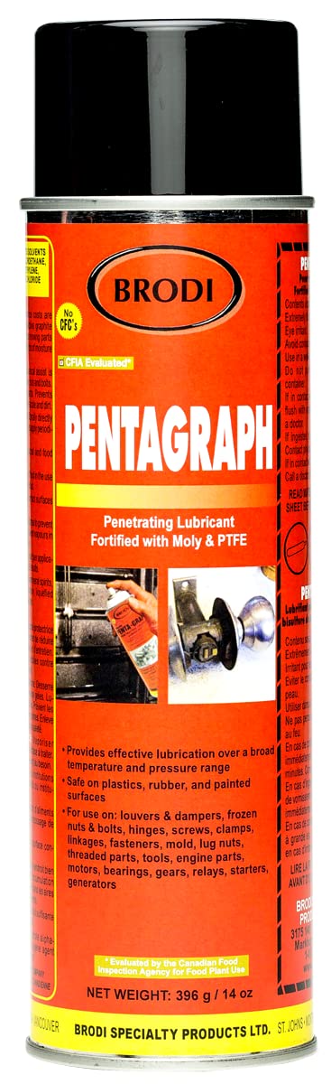 Pentagraph-Superior Dry Lubricant with Molybdenum & Graphite Anti-Seize Properties. Environmentally-Friendly. Ideal for use in Harsh environments Such as Foundries, Machine Shops, & Automotive Plants