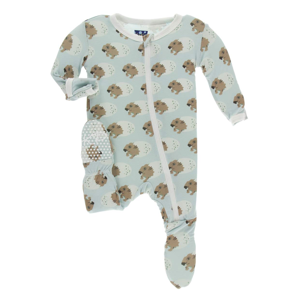 KicKee Pants Little Boys Print Footie with Zipper - Pond Leafy Sea Dragon, 12-18 Months — view 22