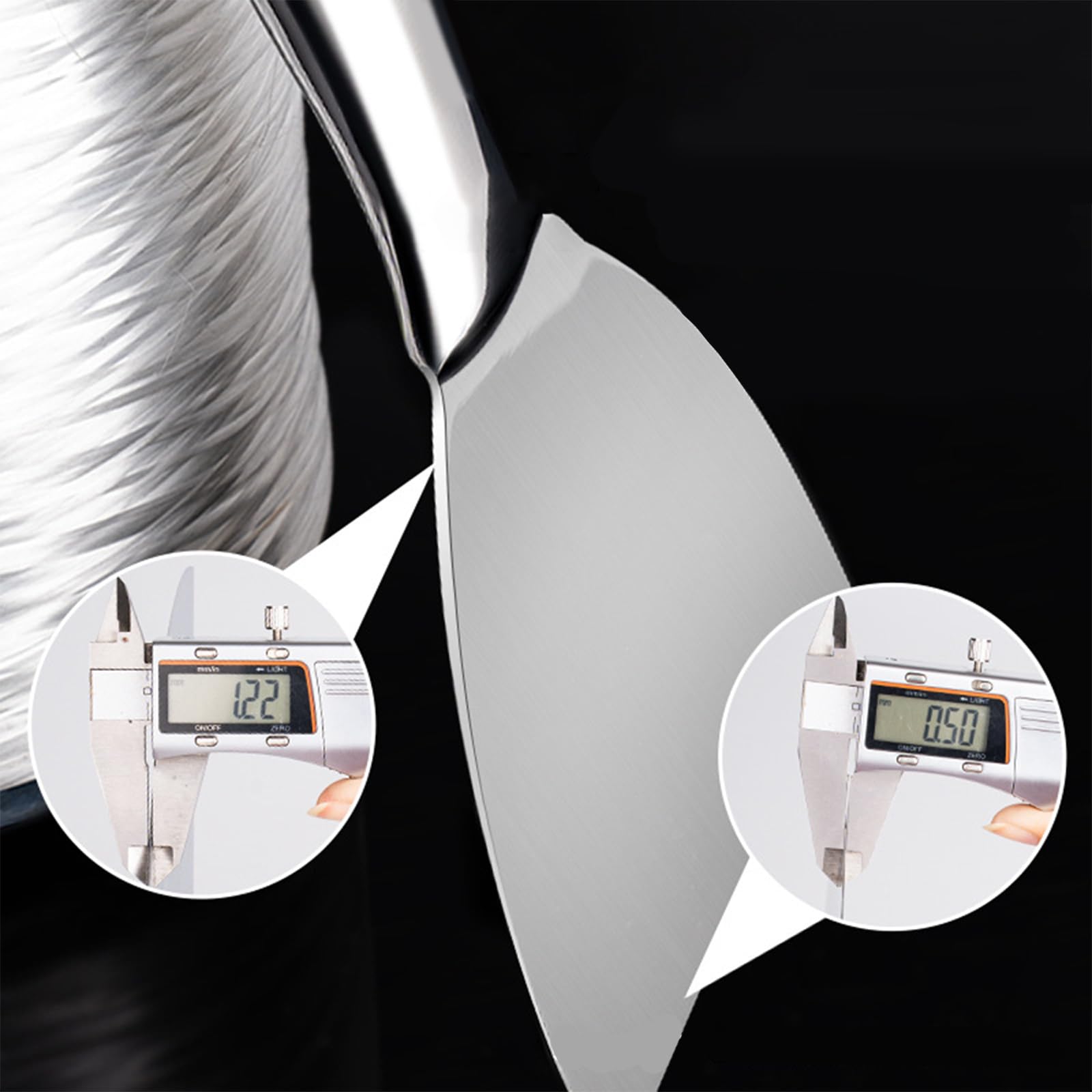 Raschietto in acciaio inox per intonaco liscio per pareti lisce e intonaco, resistente alla ruggine, design ergonomico con manico