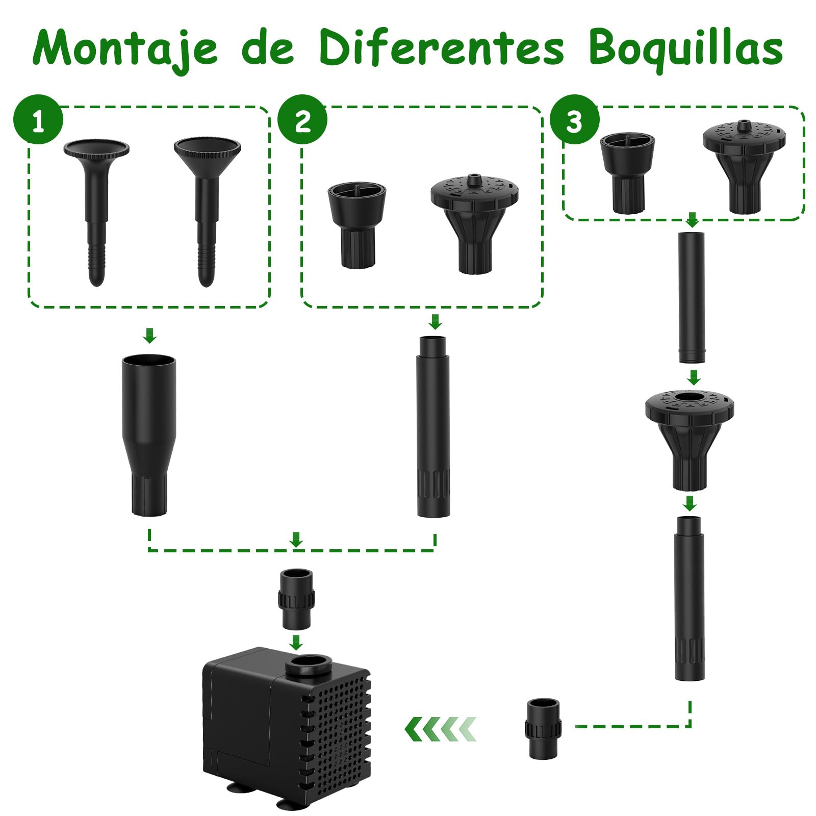 AMZtime 20W Fuente Solar Jardin Exterior Mejorada DIY Bomba de Agua Solar Soporte Ajustable para Baño de Pájaros, Acuario Jardín Fuente de Agua Decorativa