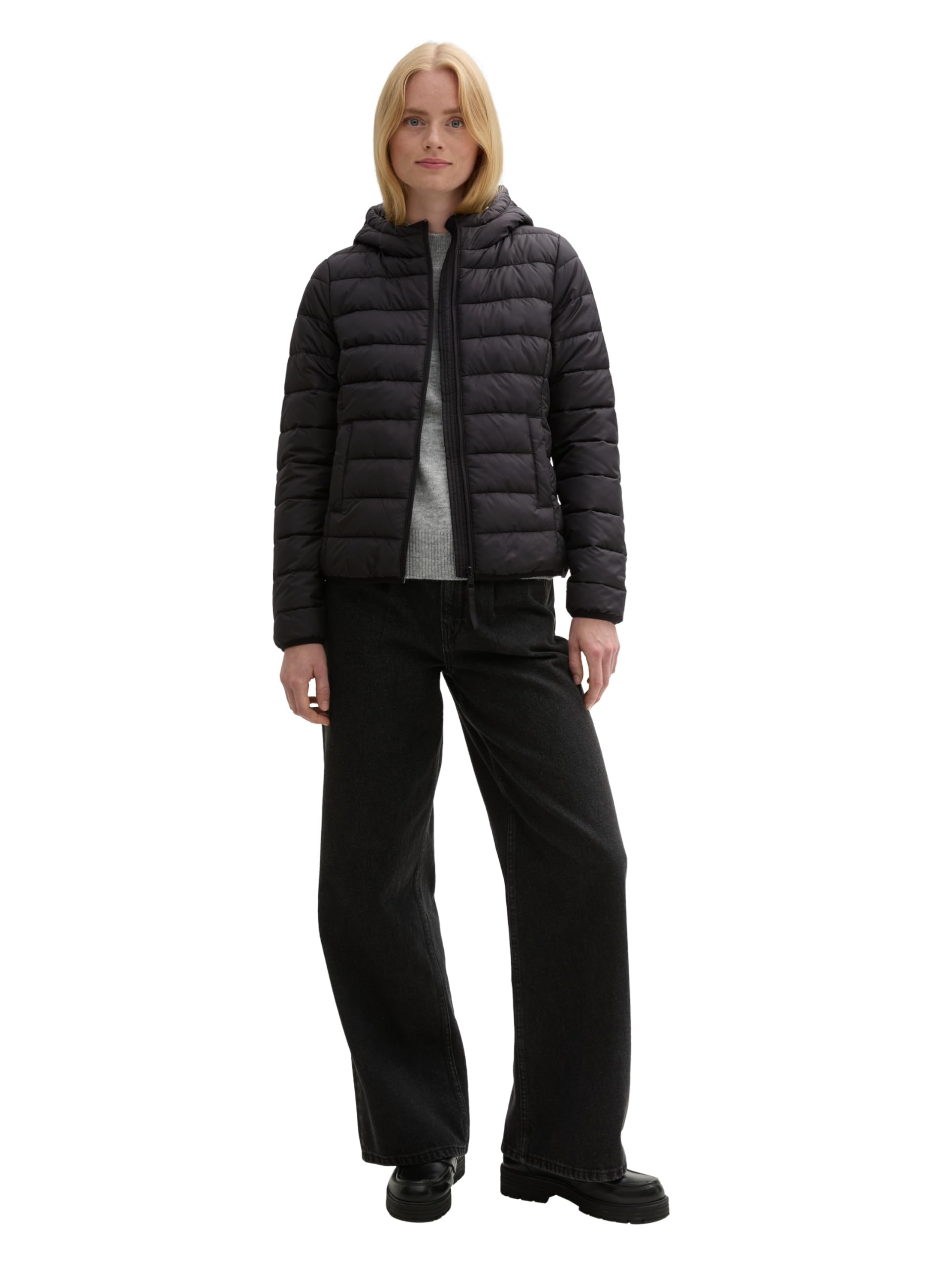 TOM TAILOR Denim Damen Lightweight Steppmantel mit Kapuze
