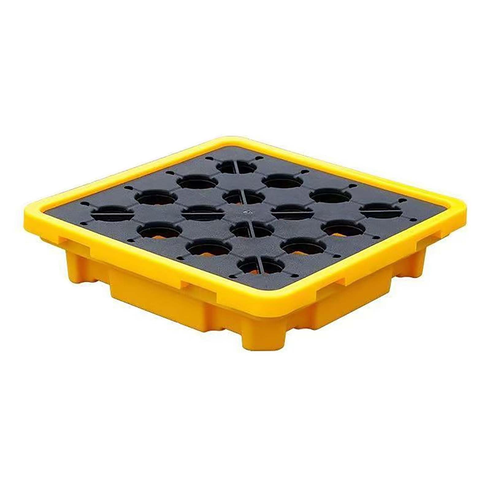 JKJZSALJ Spill Containment Platform,Modular Spill Containment Platform With Drain, Stackable Spill Pallets For Paint Buckets, Large Capacity 72X72X16Cm, Durable Spill Tray For Saf,66x66x15cm