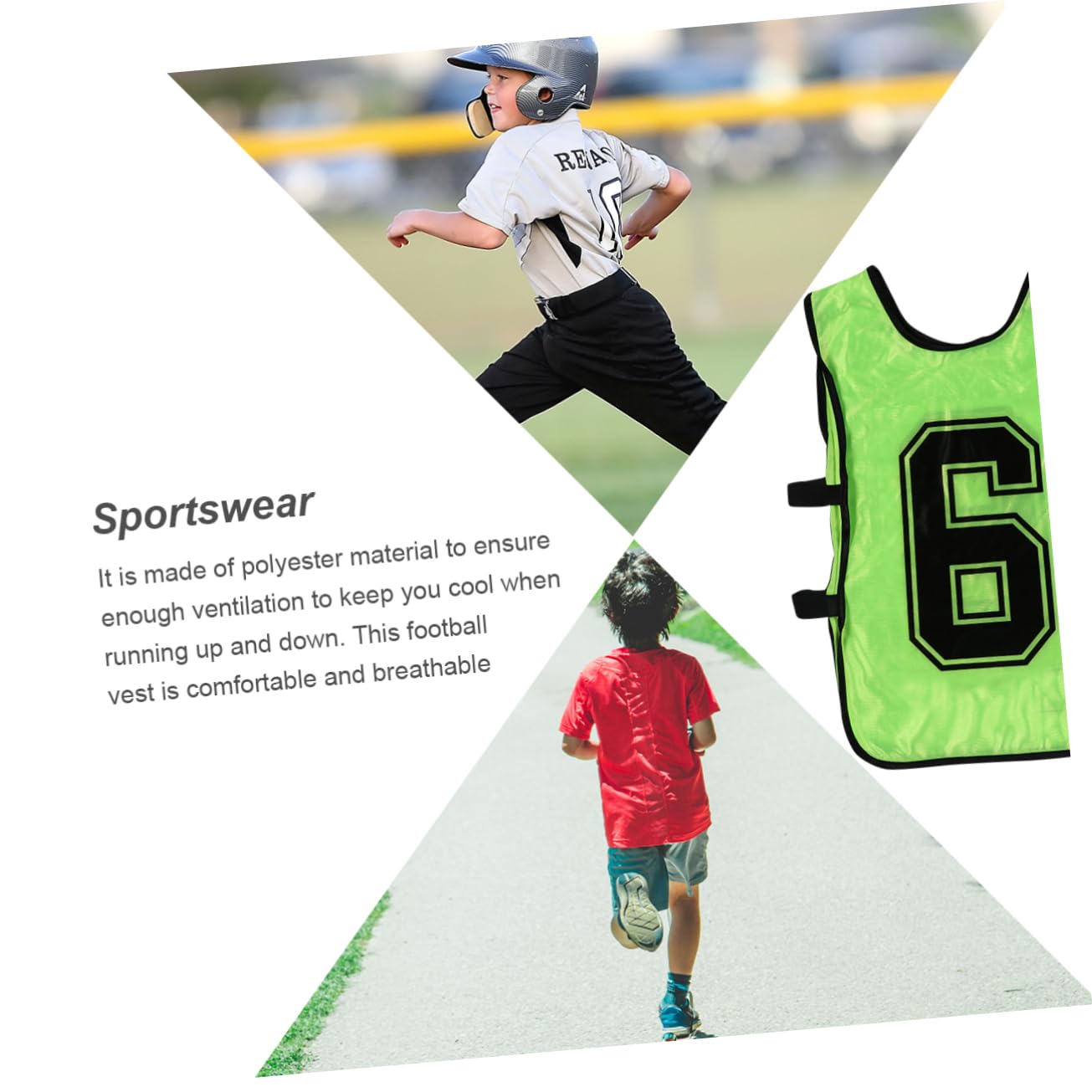 GALPADA 6Pcs Practice Vests Durable Polyester Open Sided Scrimmage Team Gear Breathable Vest for Sports Training for Team Practices and Sports Events