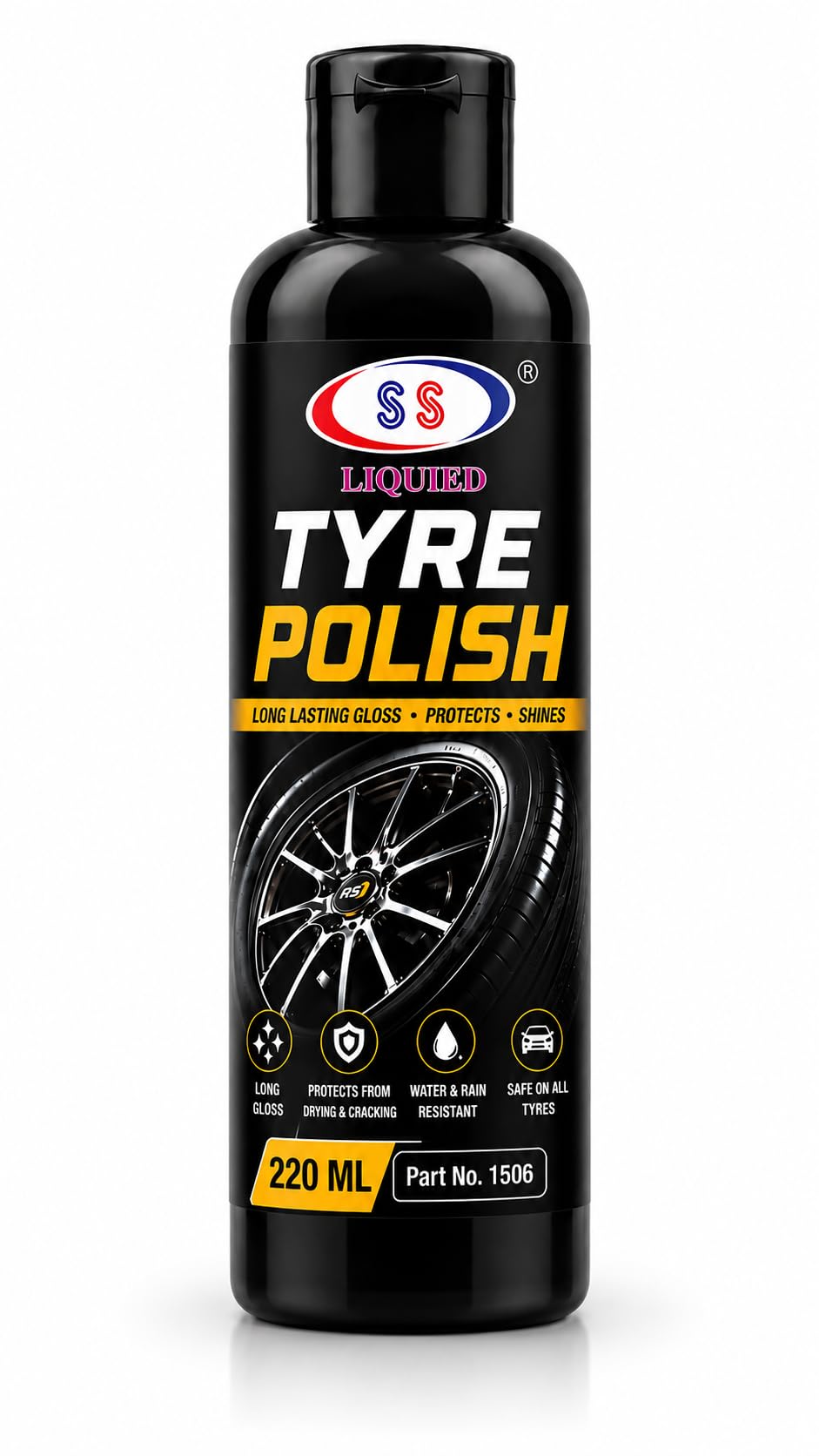 Tyre Polish for Car & Bike, Long Lasting Glossy Finish, Water Resistant, 220 ml | Helps Restore a Fresh, Dark Finish-picture-10