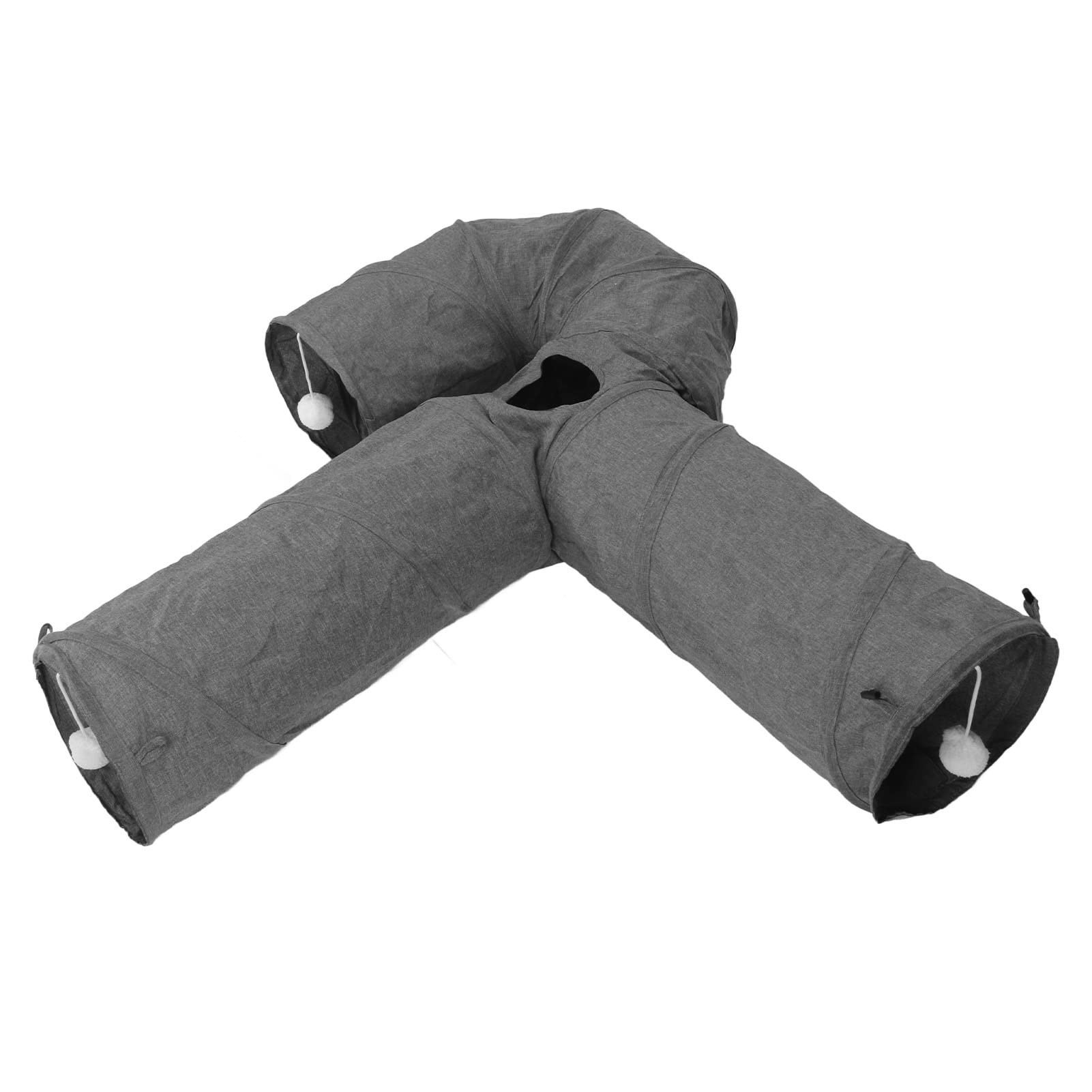 Tunnel de Jeu pour Chat, Tunnel pour Chat Pliable et Sûr à 3 Voies avec Ouverture de Lucarne pour l'exercice Quotidien des Chats